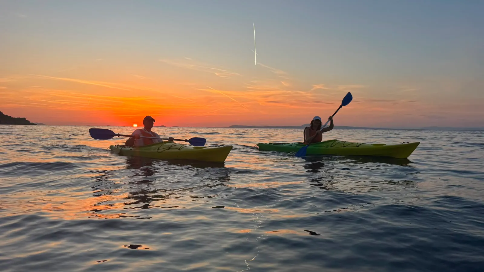 Kayak at sunset